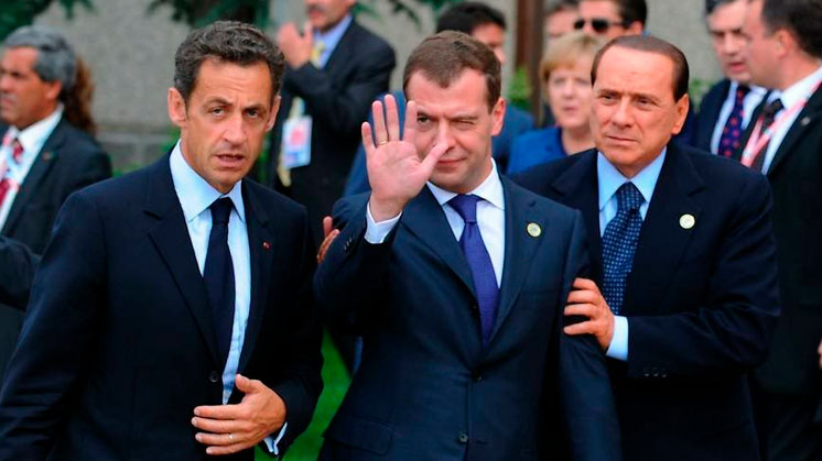 G8: Саркози, Медведев, Берлускони